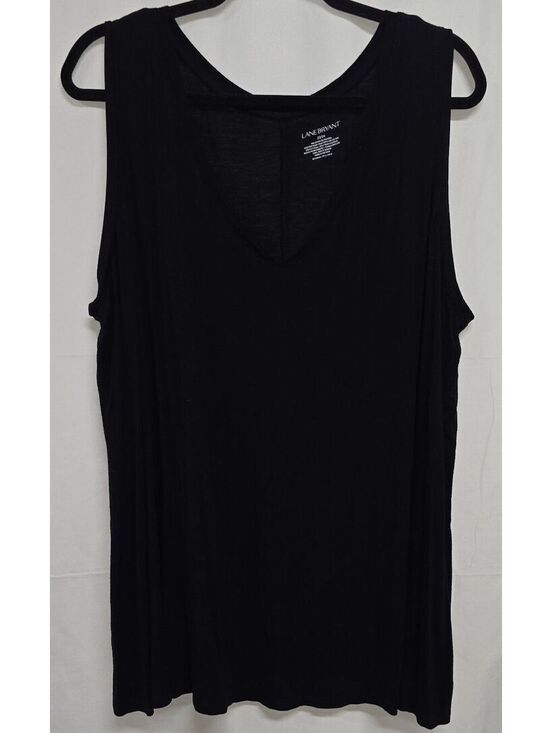 Lane Bryant Tops - Lane Bryant Black Sleeveless V Neck Tank Top Size 22/24 Plus Size